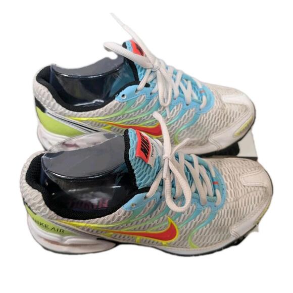 Nike Air Max Torch4 White Blk Turquoise Lime Crimson Sneakers Shoes Wmns Sz 6.5 - Picture 2 of 8